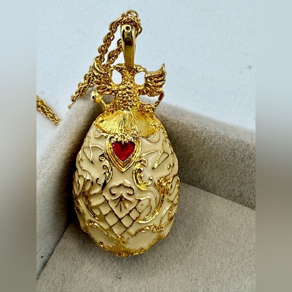 Vintage Joan Rivers enamel "Musical Palace" Faberge-style egg